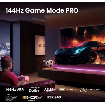 Hisense Smart Τηλεόραση 43" 4K UHD QLED E7Q Pro HDR (2025) 43E7Q PRO